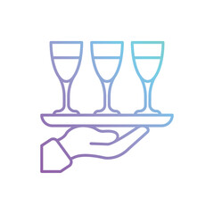 Gradient Outline Drinks vector icon