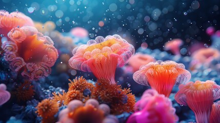Underwater coral reef background.