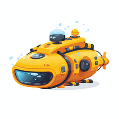 A specialized underwater drone illustration equippe