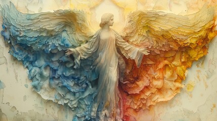 Painting Collection of Angel. - obrazy, fototapety, plakaty