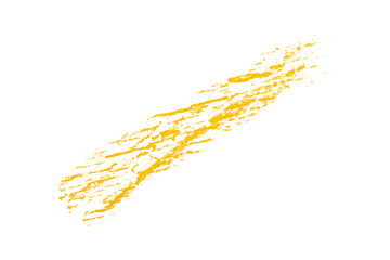 yellow pencil strokes isolated on transparent background