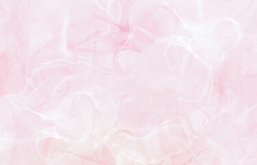 桜や春イメージのピンク色アルコールインクアートアブストラクト背景画像 - obrazy, fototapety, plakaty