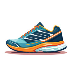 A sporty pair of running shoes illustration designe