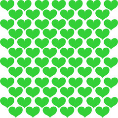Lots of little green hearts. Design for Valentine's Day. Vector illustration
