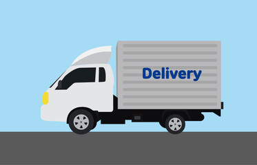 택배트럭 일러스트