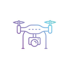 Gradient Outline Drone vector icon