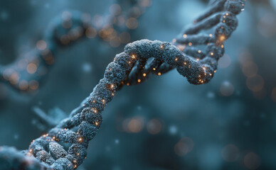 Biotechnology and DNA research, gene modulations through RNA interface, microscopic view, laboratory experiments.