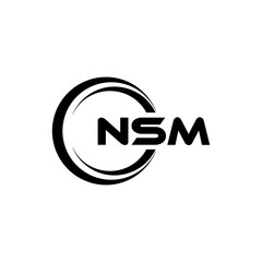 NSM Logo Design, Inspiration for a Unique Identity. Modern Elegance and Creative Design. Watermark Your Success with the Striking this Logo.