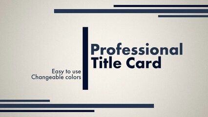 Clean Corporate Professional Business Intro Title Card - obrazy, fototapety, plakaty