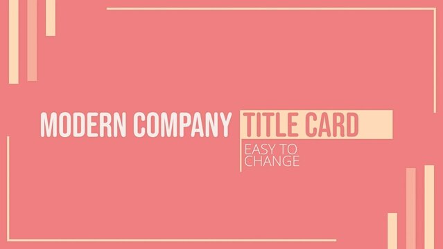 Modern Clean Corporate Business Intro Title Card
