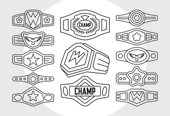 Championship Belt SVG Bundle, Belt Silhouette, Champ Belt Svg, Boxing Belt Svg, Heavyweight Belt Svg,