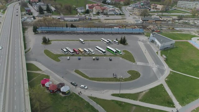 Bus Station Mielec Aerial View Poland