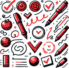 seamless pattern with accessories