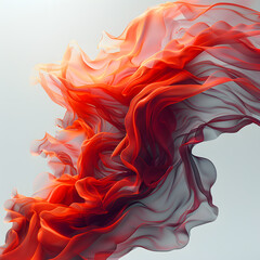 abstract design of red color isolated on transparent PNG 