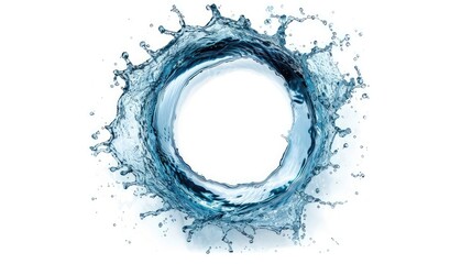 Circular water splash. Generative AI