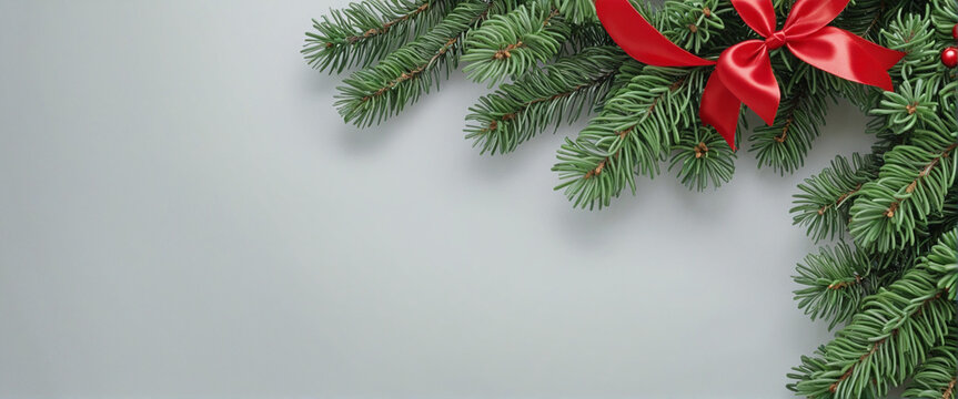 Christmas decoration border spruce