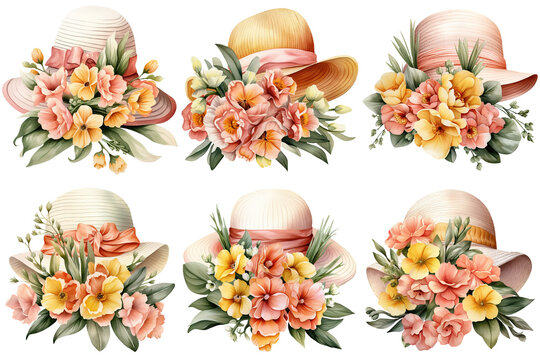 Hats with Flowers