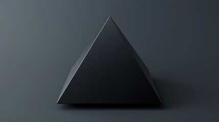 3D Rendering abstract geometric triangle podium shape on black background. AI generated image