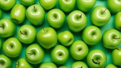 background of green apples