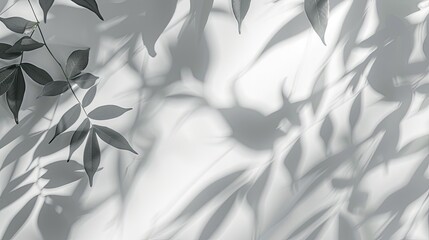 Minimalistic foliage shadow. Generative AI