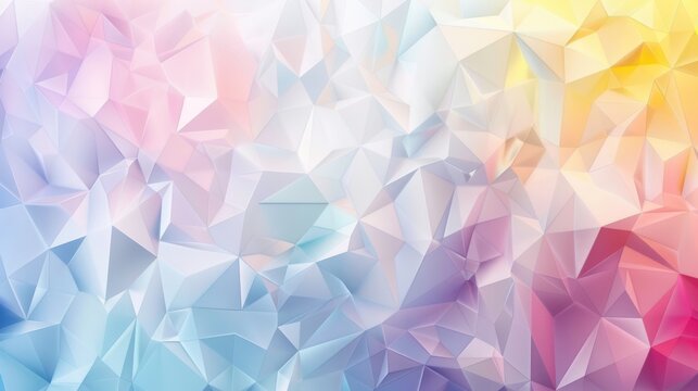 Abstract irregular triangle polygonal square low poly pattern background. AI generated image