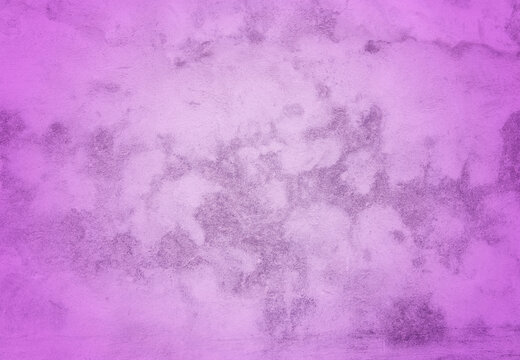 Abstract painted wall surface. Vintage grunge concrete pink wall texture.