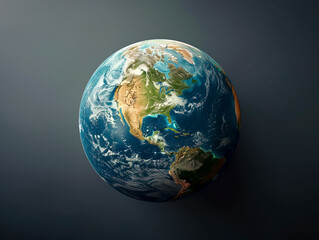 Stunning 3D Rendering of Planet Earth as Seen from Space: A Captivating Visual Experience