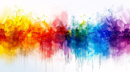 Vibrant Splatter: Creative White Background with Bold Colorful Stains - Perfect for Graphic Design Projects!