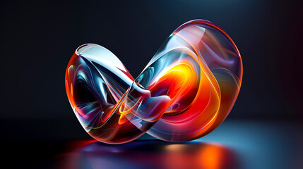 Vibrant Geometric Shapes on Dark Background: Creative Graphic Design Backdrop with Intense Colors for Content Creators and Photographers