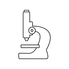 Simple microscope line icon. Vector illustration