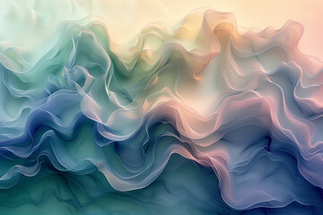 Fototapeta premium Green and blue gradient background. A vague abstract illustration with