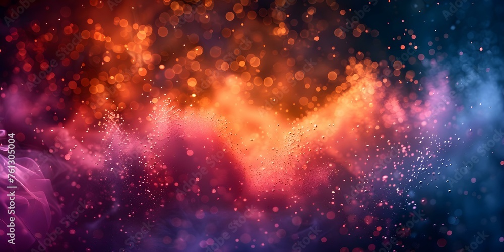 Poster captivating background showcasing vibrant dynamic particle dance in motion. concept particle dance, 