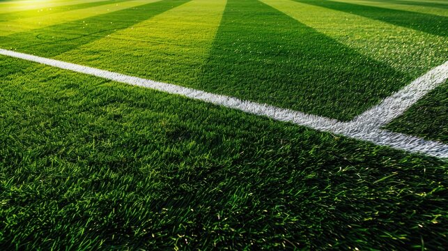 Soccer field lines. Generative AI