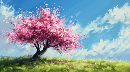Obraz na płótnie Canvas Spring cherry blossoms. Generative AI