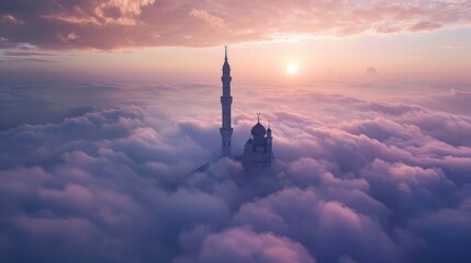 Mosque above the clouds