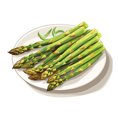 A tender asparagus illustration asparag - obrazy, fototapety, plakaty
