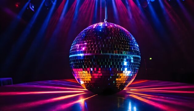 Ambiance sombre sous la boule &agrave; facette noir