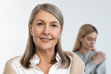 Good-looking mature woman looking confident and determined