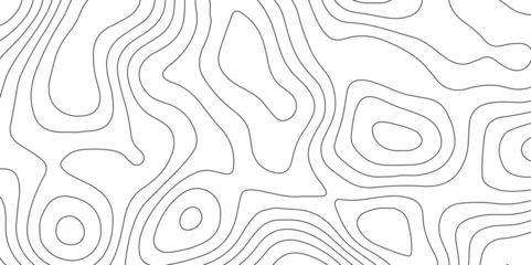 Fotobehang Abstract white topography vector background. Topographic map. Geographic mountain relief. counter map wavy line paper textrue. grid curve line abstract vector illustration . © Marco
