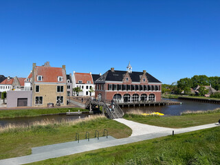 Fototapeta na wymiar Tourism village around Anjum in Friesland