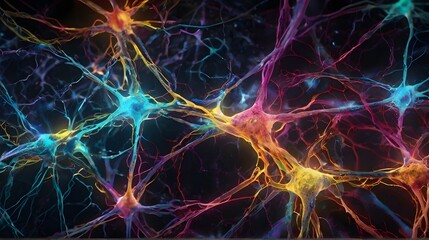 abstract background with glowing lights, ai generated