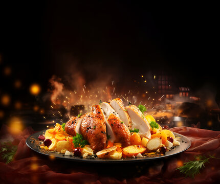 Delicious food restaurant menus ai generated