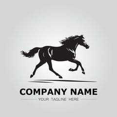 Horse logo company ideas simple design vector image