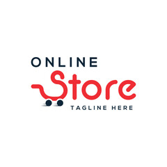 Online Store Minimal Wordmark logo design concept for online retail shop 