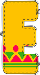 Cinco de Mayo Alphabet, a celebration federal holiday in Mexico. Fiesta Alphabet