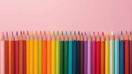 pencils on white background