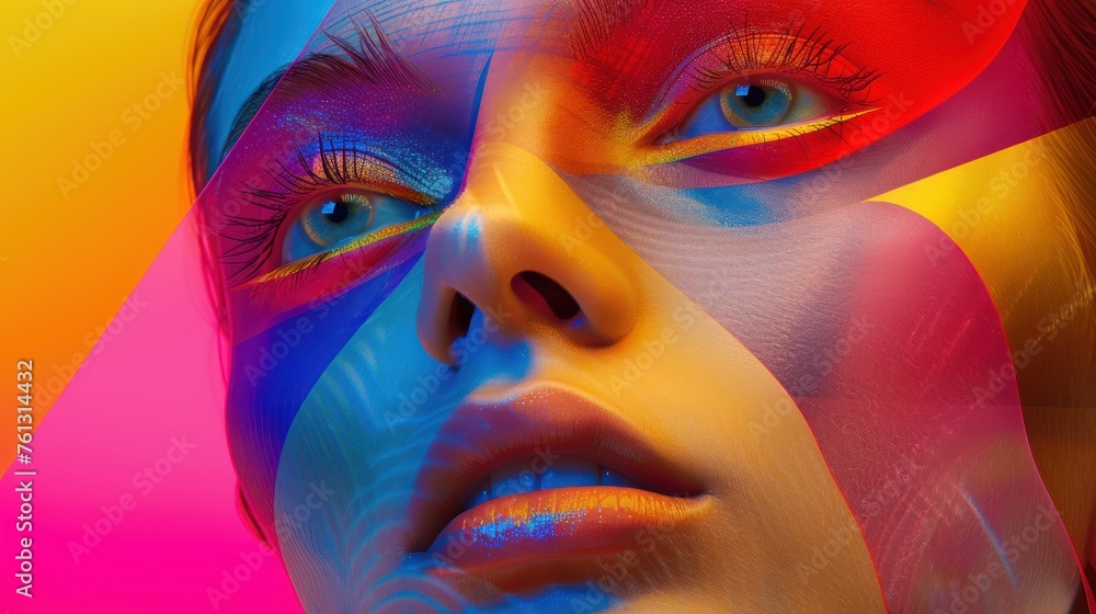 Aufkleber a seamless transition of colors blending into each other in a smooth gradient, creating a vibrant ab