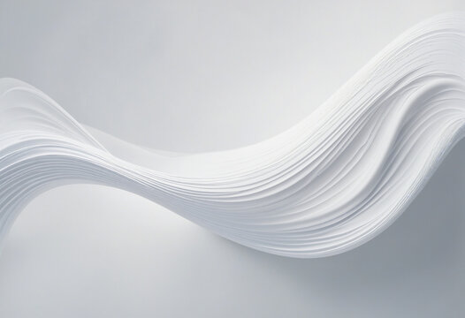 Abstract art white wavy gradient background