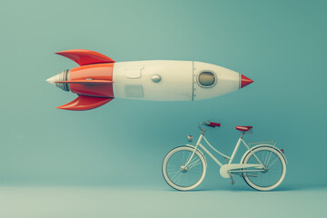Journey into the Universe: A Space Rocket and a Bicycle