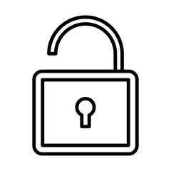 Unlocked line icon